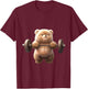Bear Bodybuilder Weight lifting Gym Workout Sports T-Shirt - T-Shirt | Maroon