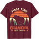 First Time Grandpa Est 2025 for New Dad Funny Fathers Day T-Shirt - T-Shirt | Maroon