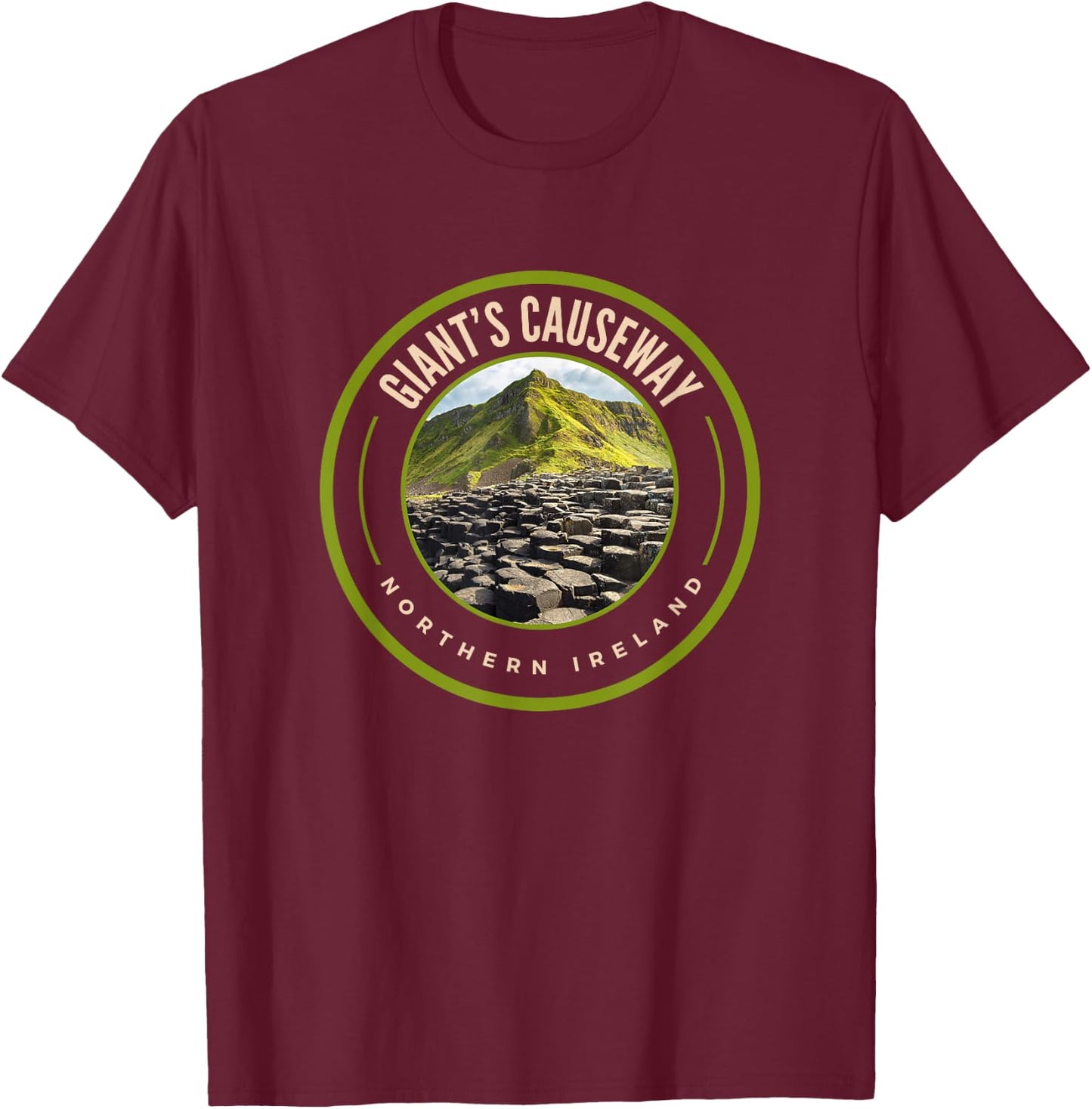 Giants Causeway Northern Ireland - Tops, & Accessories T-Shirt - T-Shirt | Maroon