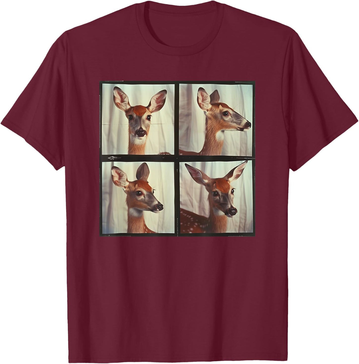 Whitetail Deer Beautiful Animal Photobooth Fawn Deer Lover T-Shirt - T-Shirt | Maroon