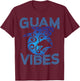 Tribal Shark Guam Vibes Vacation Ocean Tropical Island T-Shirt - T-Shirt | Maroon