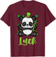 St Patricks Day Panda Luck Saint Pattys Paddys Kid Women Men T-Shirt - T-Shirt | Maroon