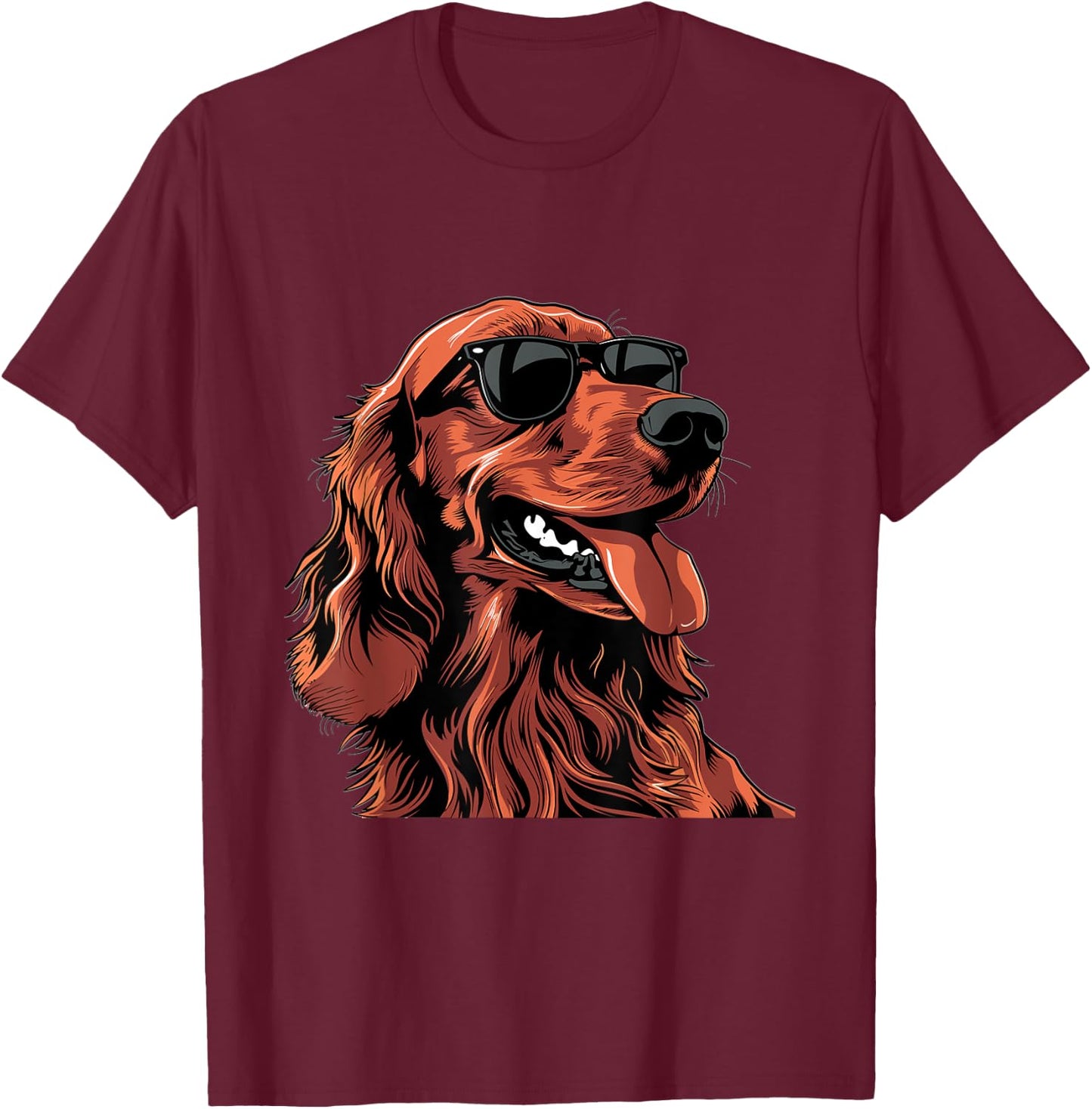 Irish Setter Dog Breed Graphic Men Women Kids T-Shirt - T-Shirt | Maroon