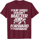 Your Speed Doesn't Matter Forward Is Forward - Sea Turtle T-Shirt - T-Shirt | Maroon