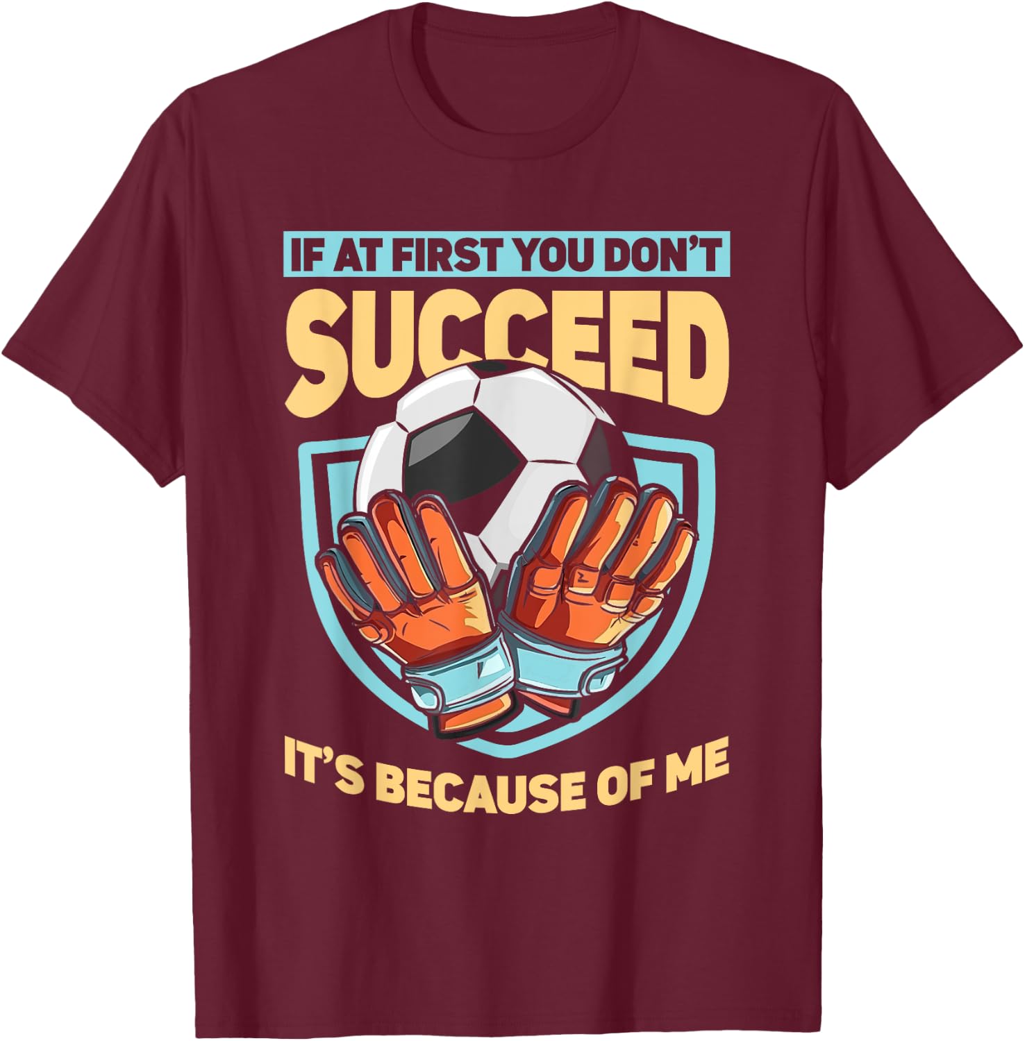 Kids Goaltender Defender Goalkeeper Soccer Goalie Goal T-Shirt - T-Shirt | Maroon