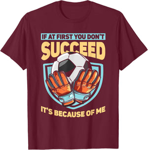 Kids Goaltender Defender Goalkeeper Soccer Goalie Goal T-Shirt - T-Shirt | Maroon