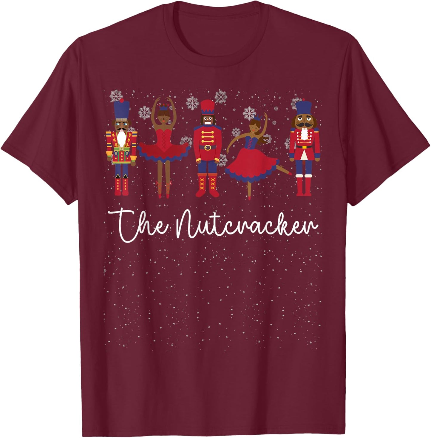 African American Nutcracker Christmas Funny Nutcracker T-Shirt - T-Shirt | Maroon
