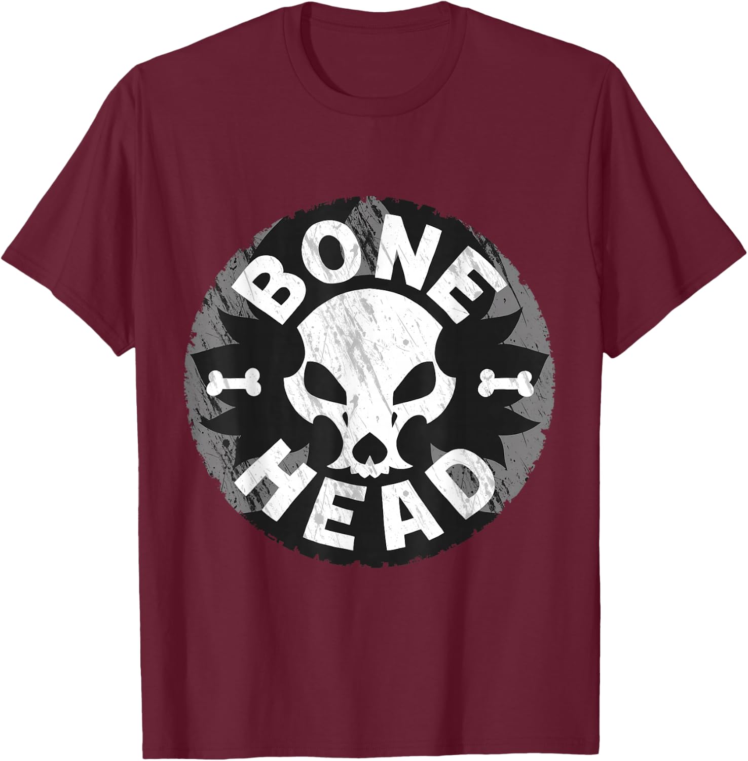 BONE HEAD - Skulldog T-Shirt - T-Shirt | Maroon