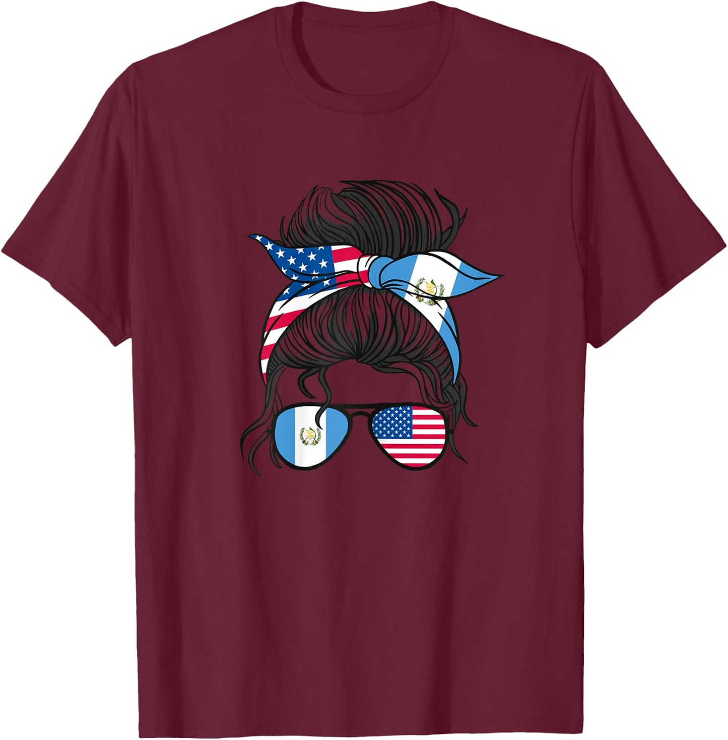 American guatemalan Girl T-Shirt - T-Shirt | Maroon