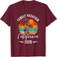 Family Vacation 2026 Vintage California Summer Matching Trip T-Shirt - T-Shirt | Maroon