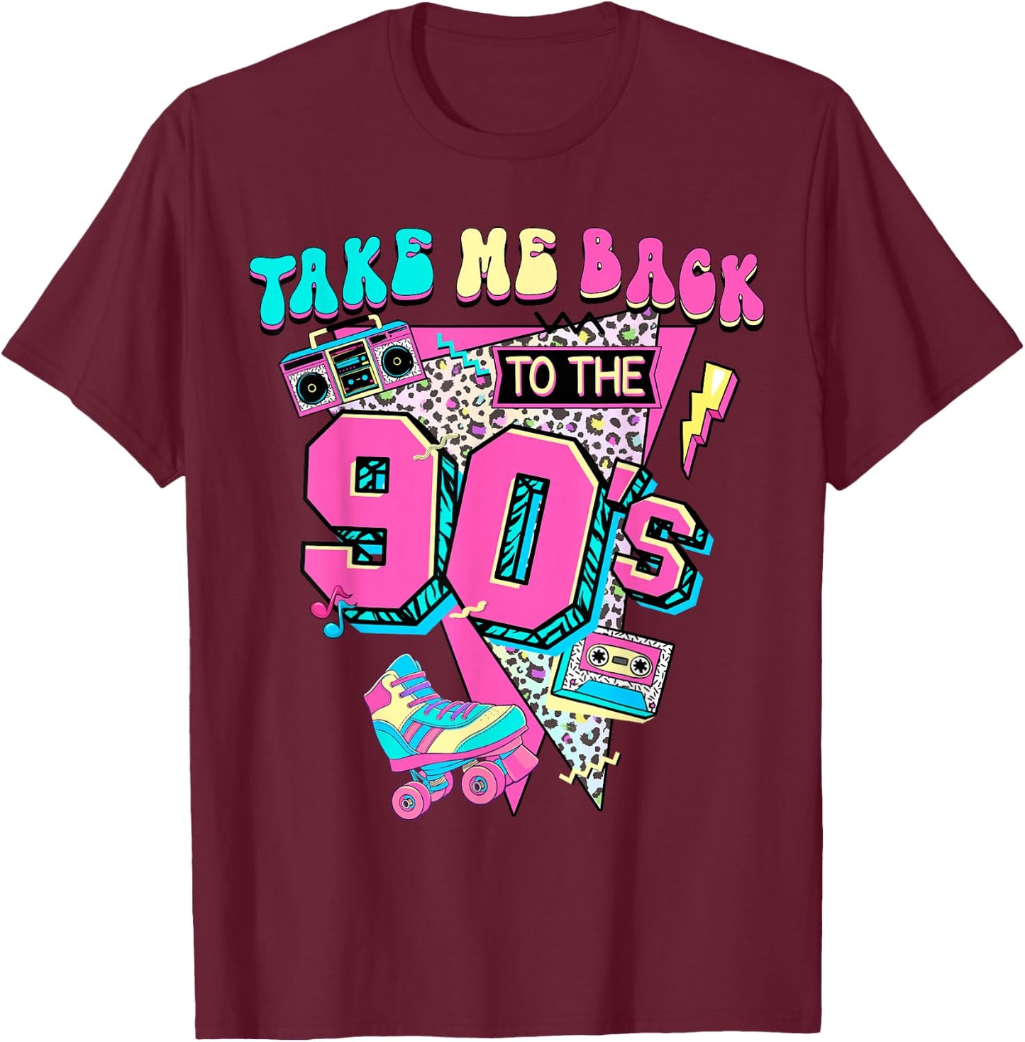 Take Me Back To The 90's Gen X Baby Boomers Vintage 1990's T-Shirt - T-Shirt | Maroon