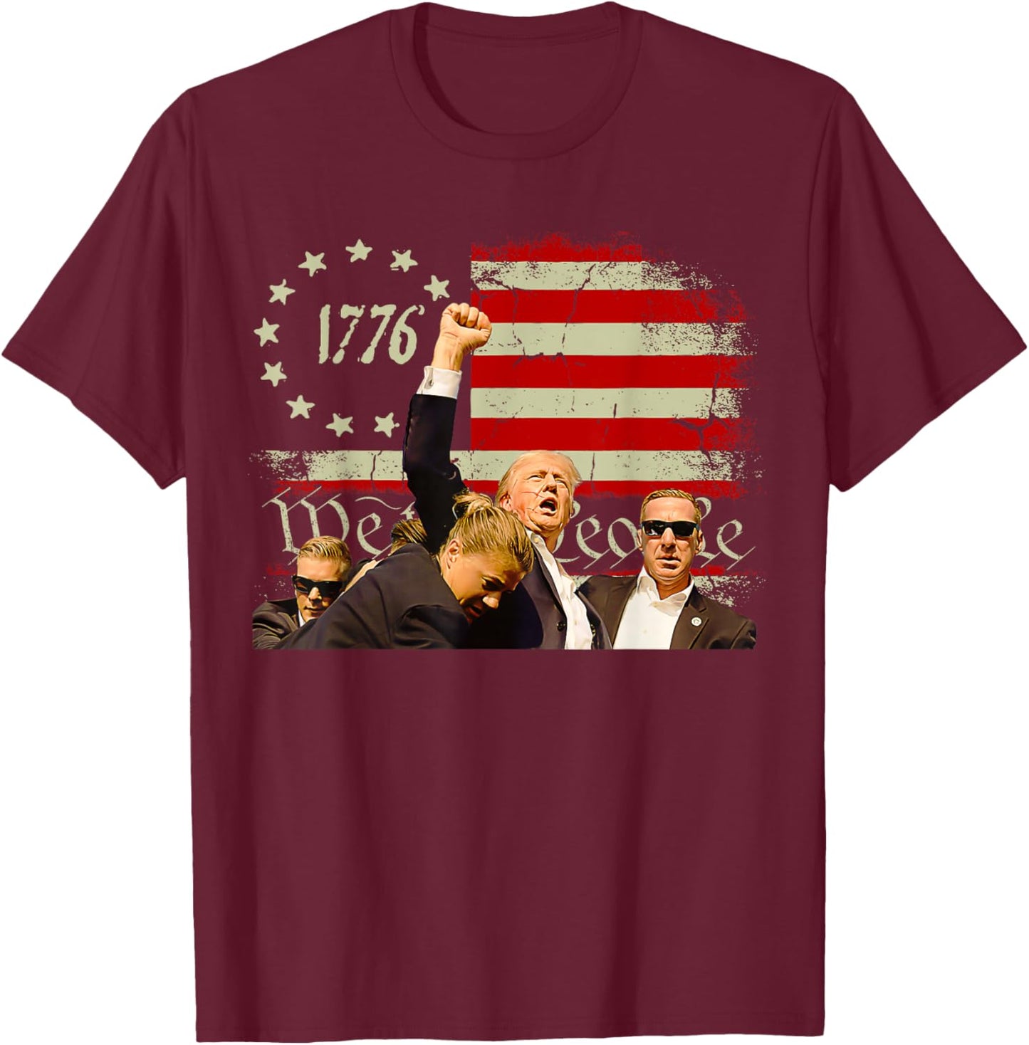 Trump PA Rally Pennsylvania Rally Trump 2024 T-Shirt - T-Shirt | Maroon