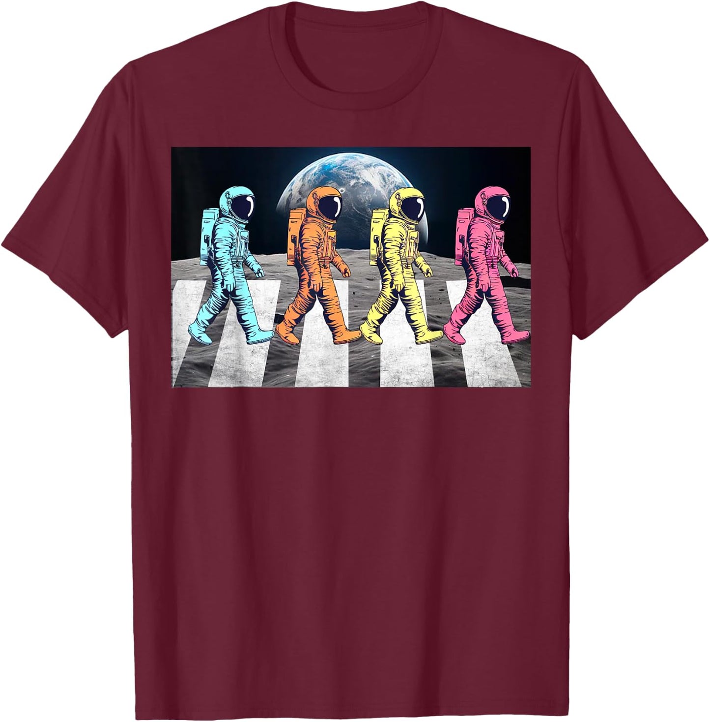 Retro Astronaut Outer Space Funny Gifts Women Kids T-Shirt - T-Shirt | Maroon