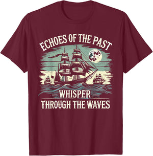 Sailors Sea Shanty Singing Ship Adventures T-Shirt - T-Shirt | Maroon