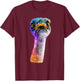 Funny Ostrich Face Design Men Women Boys Girls Ostrich Lover T-Shirt - T-Shirt | Maroon