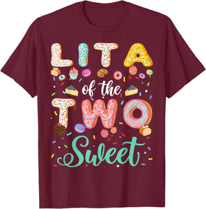 Lita Of The Two Sweet Birthday Girl Donut Lover T-Shirt - T-Shirt | Maroon