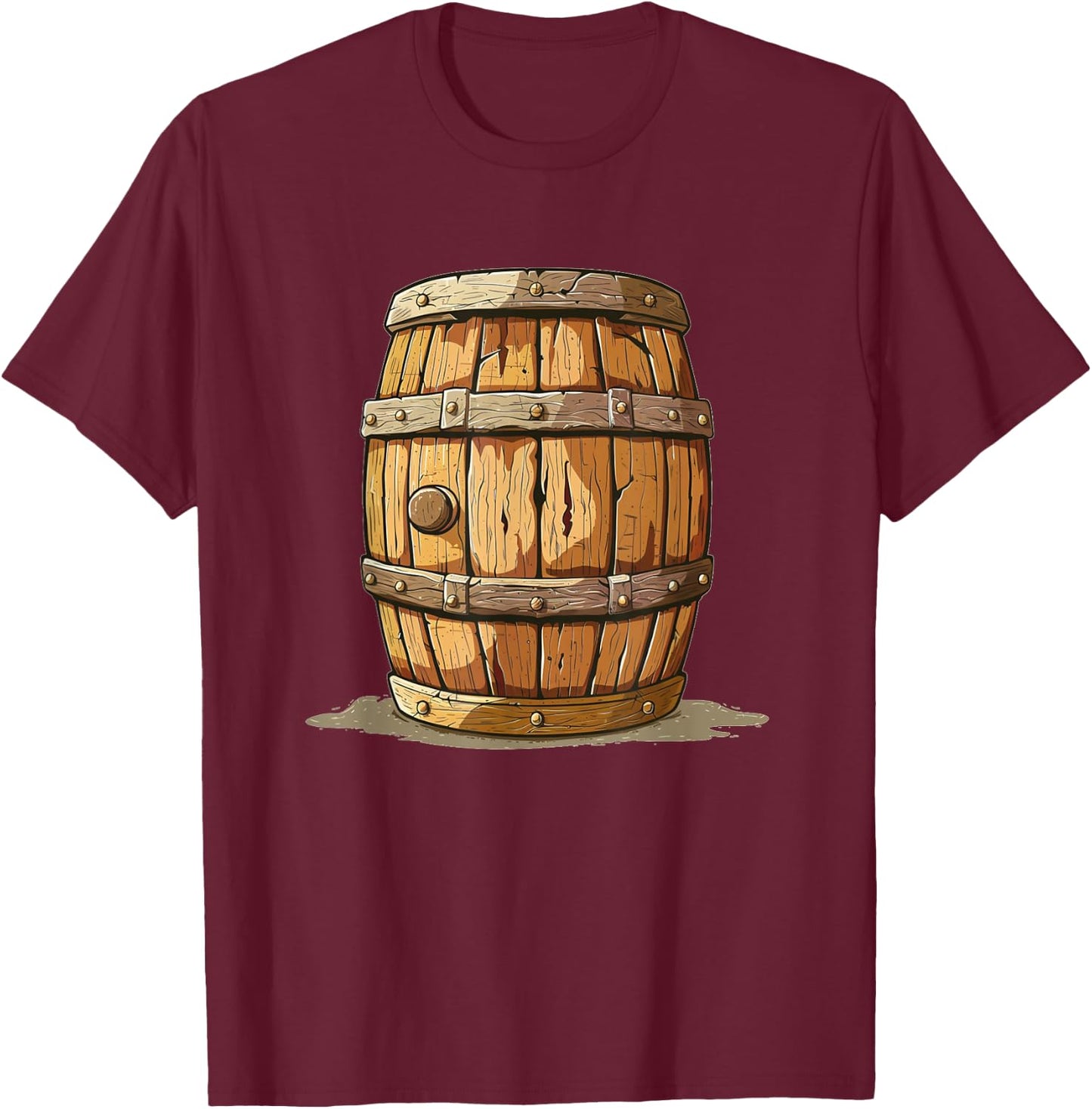 Cool big wooden Barrel T-Shirt - T-Shirt | Maroon
