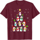 Funny Snowman Christmas Tree Ornament Decor T-Shirt - T-Shirt | Maroon