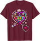 Nursing Is A Work Of Heart Tie Dye Dermatology Nurse Life T-Shirt - T-Shirt | Maroon
