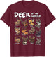 Deer Shirt Deer of The World Educational Deer Lover Hunter T-Shirt - T-Shirt | Maroon