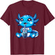 Kawaii Axolotl Boba Tea Anime Bubble Tea Axolotl T-Shirt - T-Shirt | Maroon