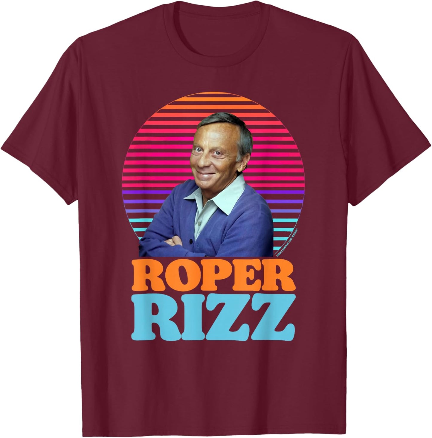 Roper Rizz Funny Three's Company Mr Roper Stanley T-Shirt - T-Shirt | Maroon