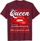 A Queen Was Born in December Women Girls December Birthday T-Shirt - T-Shirt | Maroon