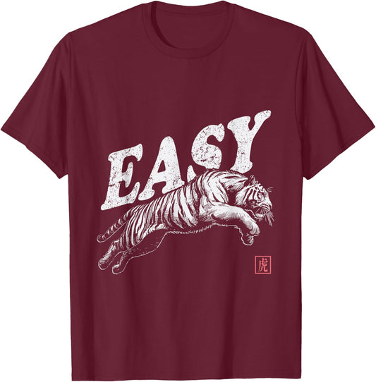 Easy Tiger Men Women T-Shirt - T-Shirt | Maroon