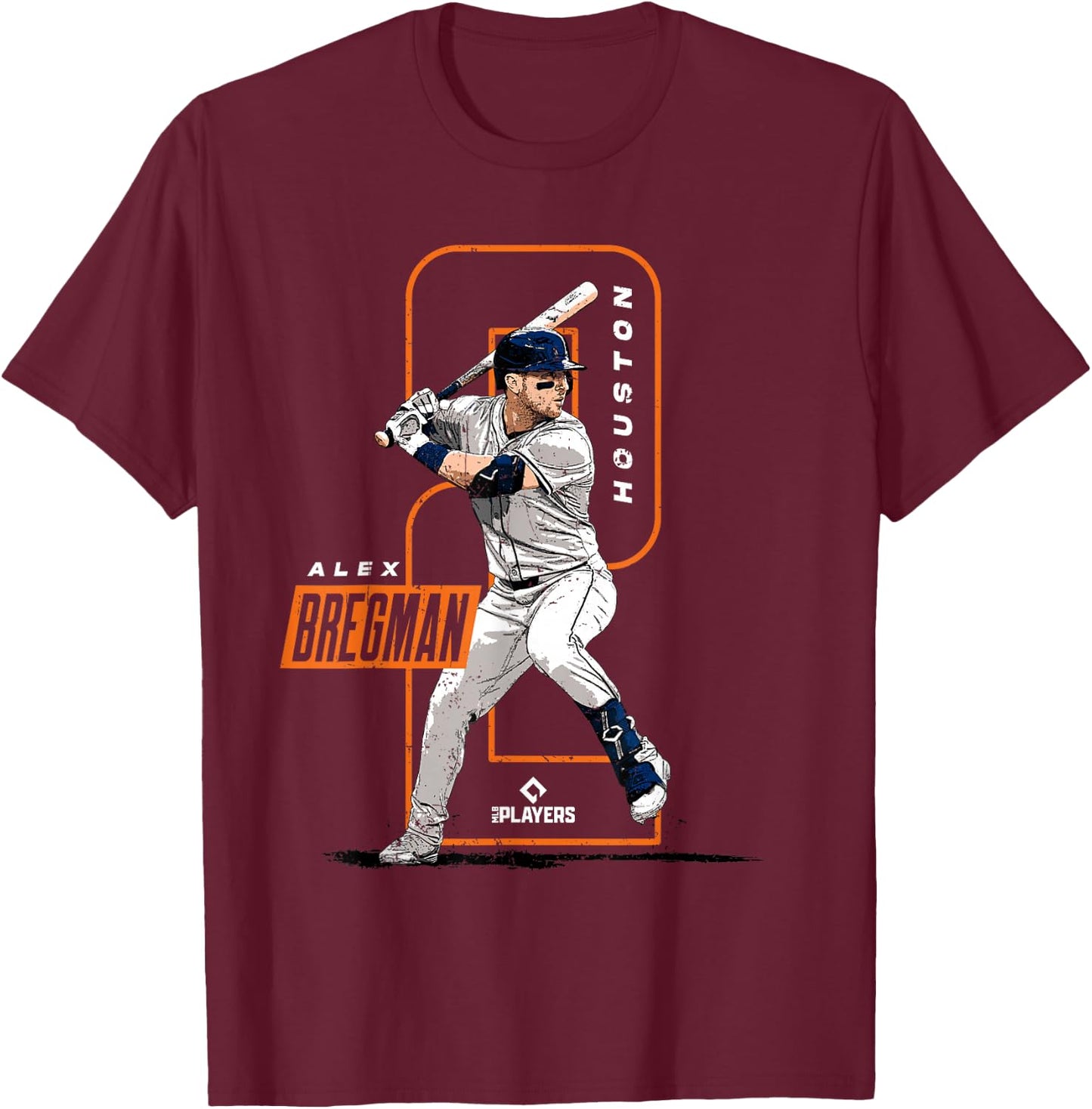 Alex Bregman | Houston Baseball MLB Players | MLBBRE4061 T-Shirt - T-Shirt | Maroon