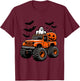 Kids Monster Truck Ghost Pumpkin Halloween Costume T-Shirt - T-Shirt | Maroon