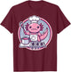 Cute Axolotl Chef Cooking T-Shirt - T-Shirt | Maroon
