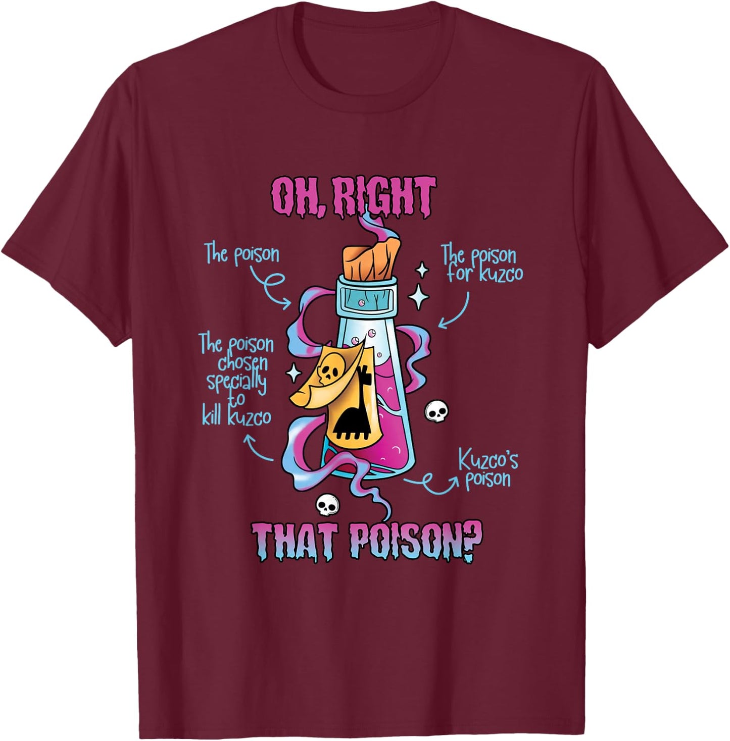 Vintage Funny Drink Me Oh Right That Poison-Llama Halloween T-Shirt - T-Shirt | Maroon
