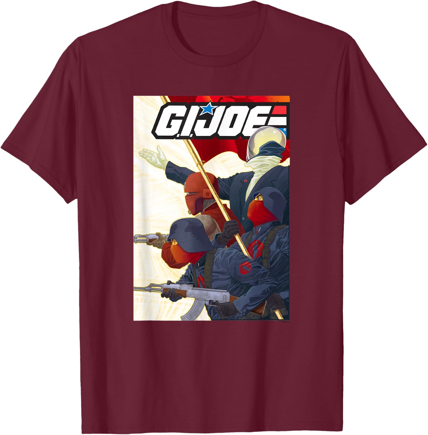G.I. Joe A Real American Hero Cobra Command Troops Poster T-Shirt - T-Shirt | Maroon
