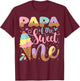 Papa Of The Sweet One Ice Cream 1St Birthday Party T-Shirt - T-Shirt | Maroon