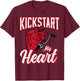 Biker Kickstart My Heart Motorcycle Motorbike Men Women Kids T-Shirt - T-Shirt | Maroon