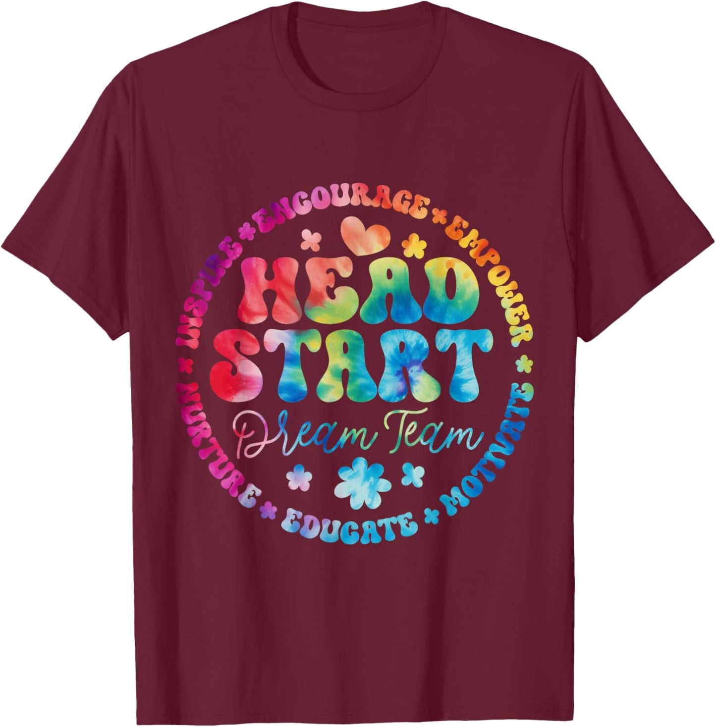 Head Start Squad Homeschool Teacher Headstart Back To School T-Shirt - T-Shirt | Maroon