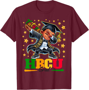 Future HBCU Grad Dabbing Kid Graduation for boys Kids T-Shirt - T-Shirt | Maroon