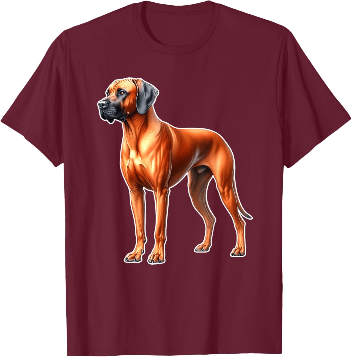 Rhodesian Ridgeback Dog T-Shirt - T-Shirt | Maroon