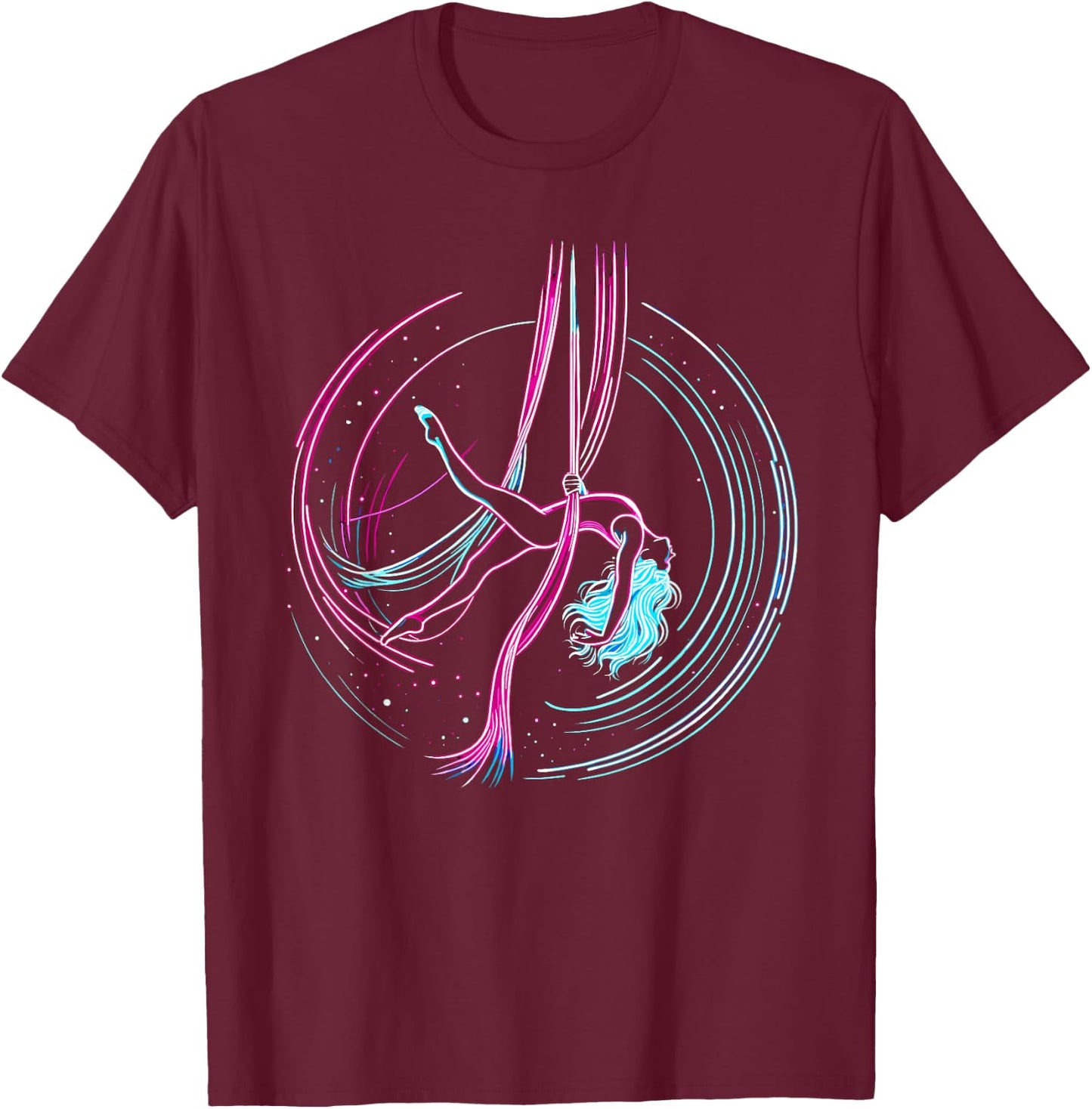 Aerial Yoga Gift An Aerialist -Adult Yoga Black Short Sleeve Small T-Shirt - T-Shirt | Maroon