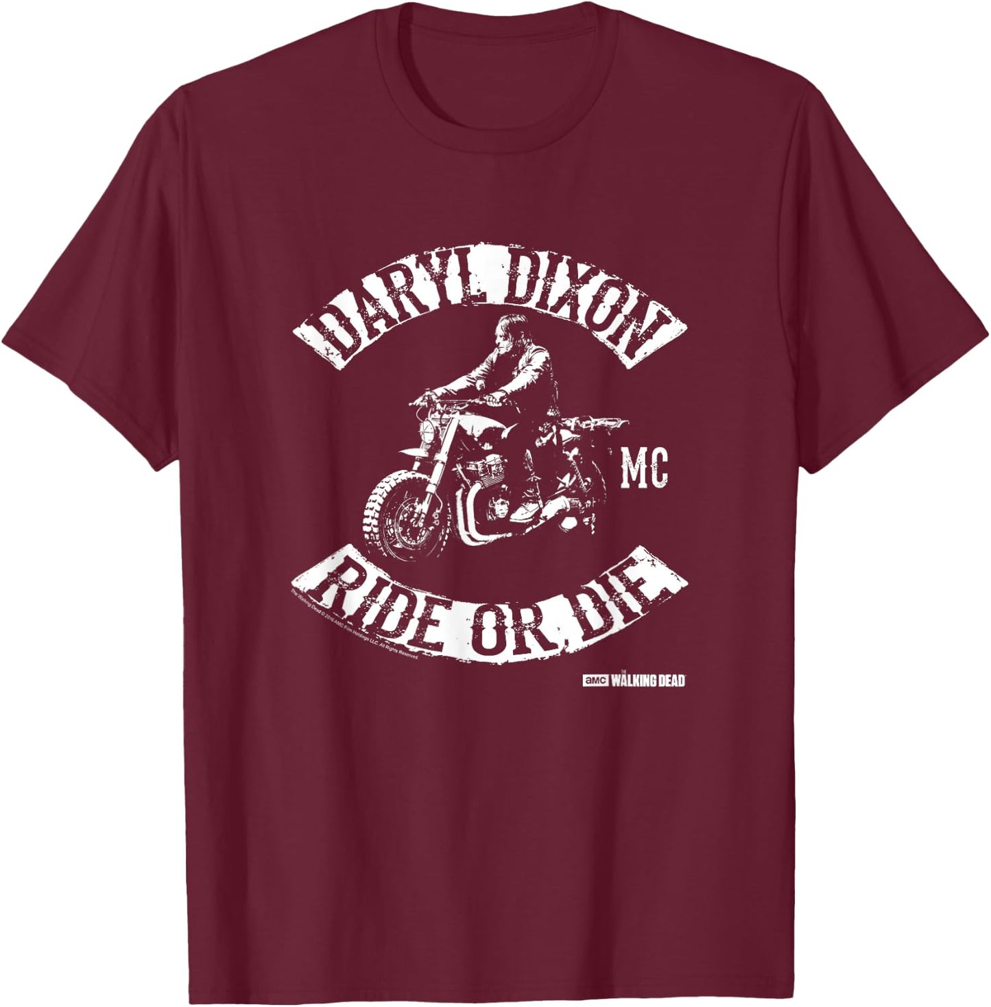 The Walking Dead Ride or Die T-Shirt - T-Shirt | Maroon