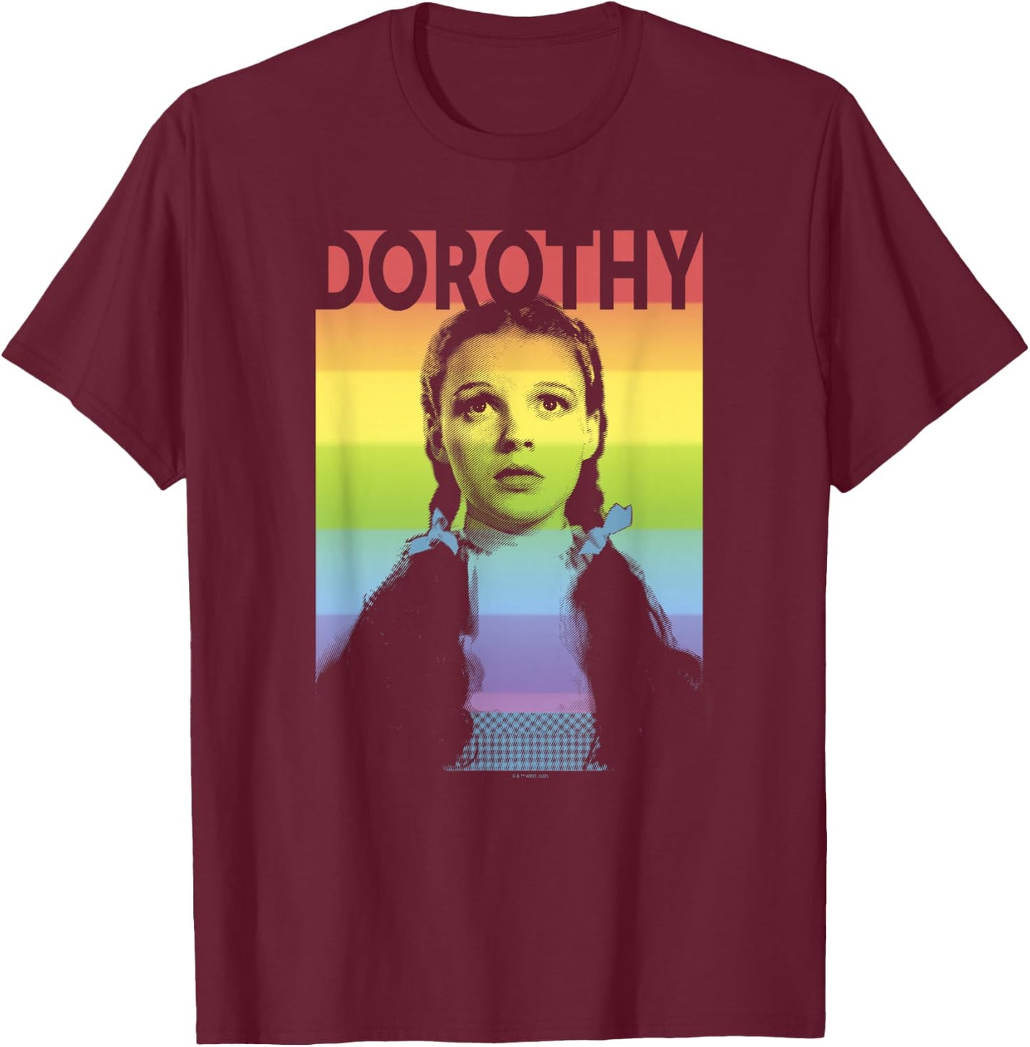 The Wizard of Oz Pride Dorothy Rainbow Poster T-Shirt - T-Shirt | Maroon