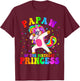 Papaw of the Birthday Princess Girl Dabbing Unicorn Funny T-Shirt - T-Shirt | Maroon