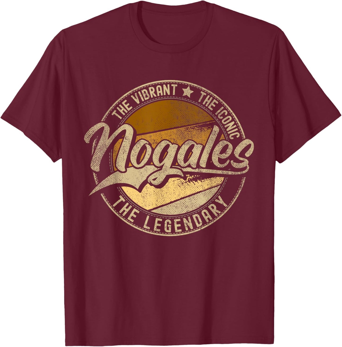 Nogales AZ | Arizona | Vintage Distressed T-Shirt - T-Shirt | Maroon