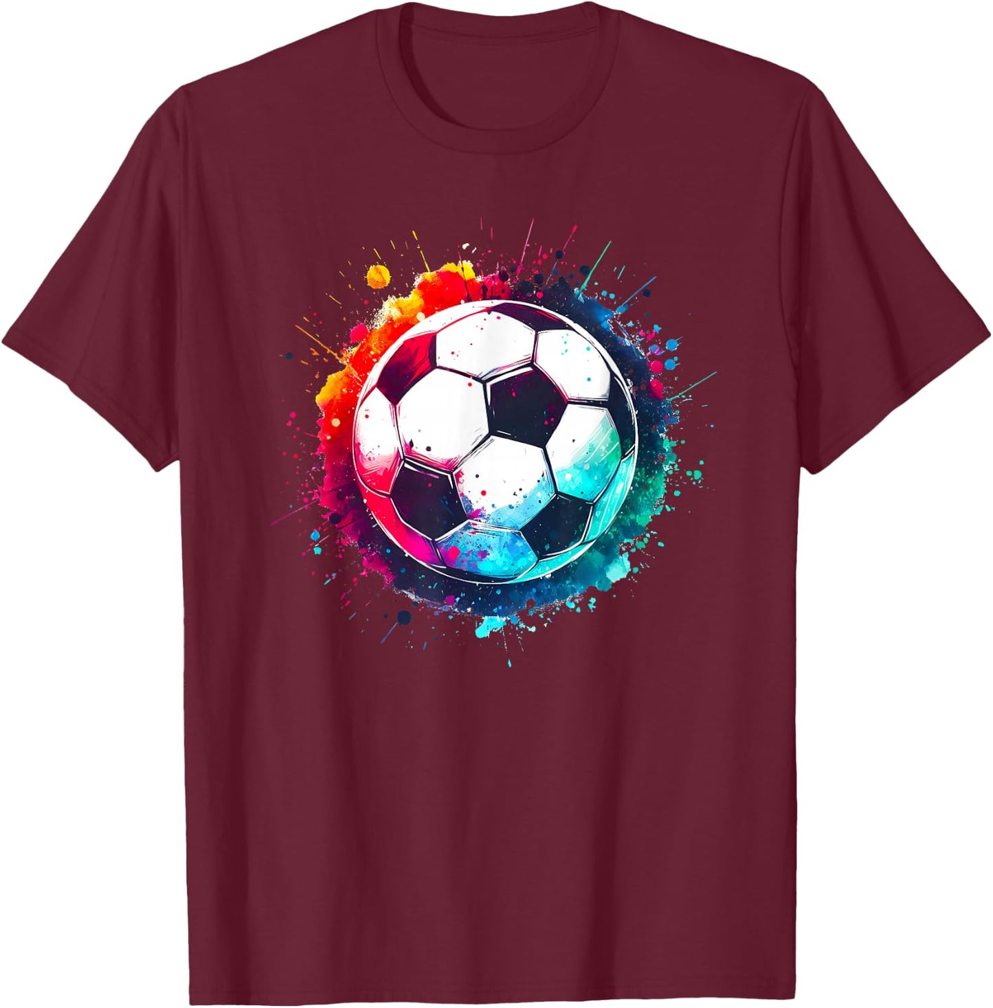 Tie Dye Football for All Football Lovers, Men, Women and T-Shirt - T-Shirt | Maroon