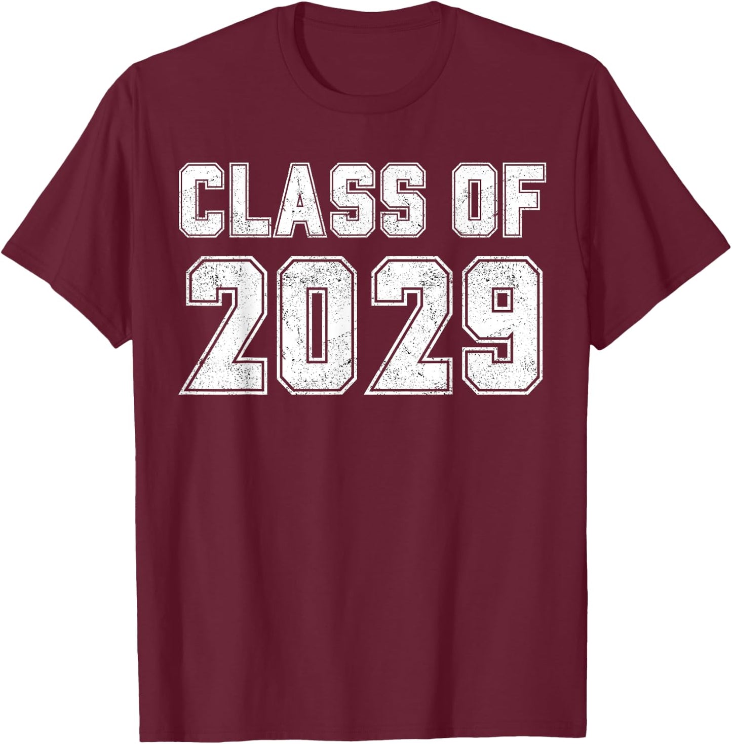 Class of 2029 Vintage Freshman Class 2029 Senior Graduation T-Shirt - T-Shirt | Maroon