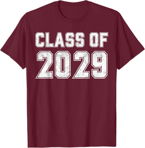 Class of 2029 Vintage Freshman Class 2029 Senior Graduation T-Shirt - T-Shirt | Maroon