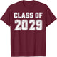 Class of 2029 Vintage Freshman Class 2029 Senior Graduation T-Shirt - T-Shirt | Maroon