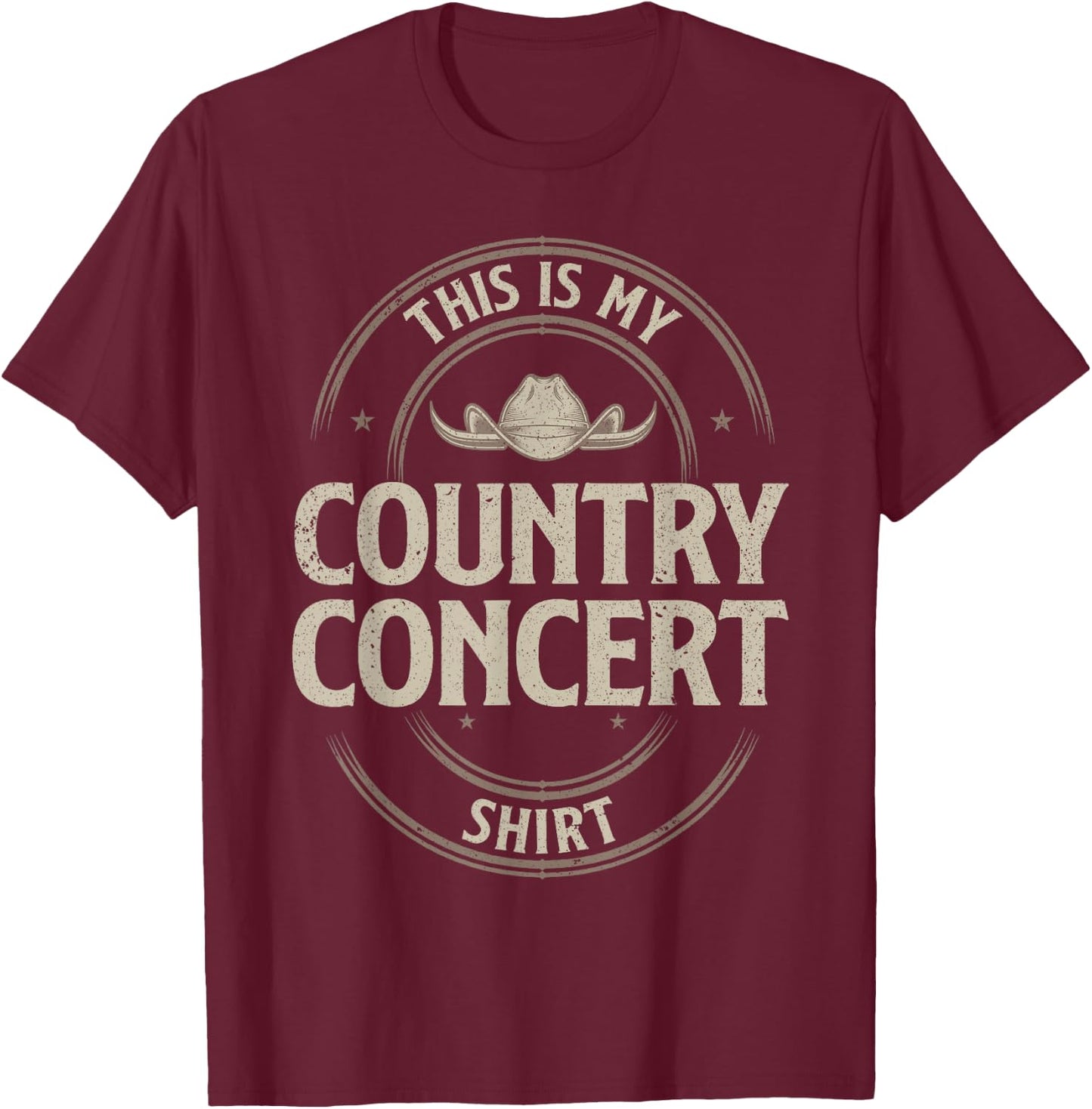 Cool Country Concert Art Women Country Music Lover T-Shirt - T-Shirt | Maroon