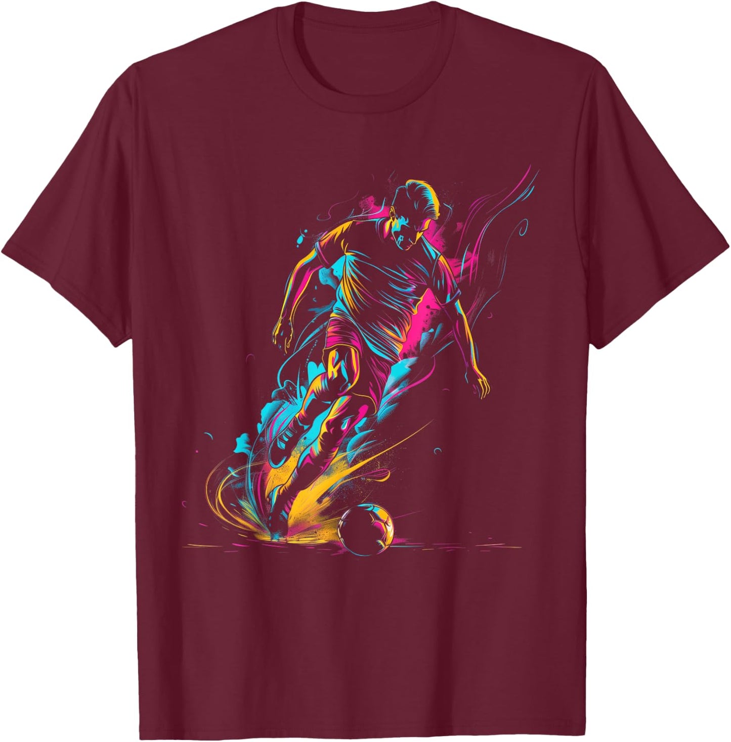 Soccer Player Sports T-Shirt - T-Shirt | Maroon
