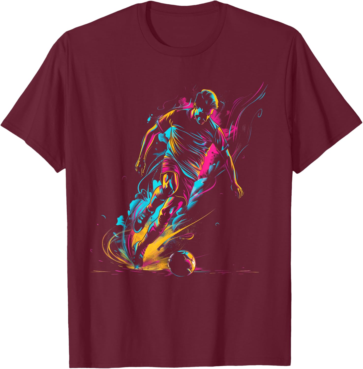 Soccer Player Sports T-Shirt - T-Shirt | Maroon